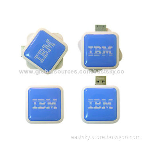 Square Twist Style USB Drive, 64MB to 32GB Memory Capacity, Free for 2-year Warranty